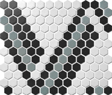 PGHS-0121M Custom Made Unglazed Mosaic Hexagon — Pacific Greenwood