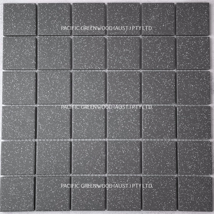 Pg Watertile Black Speckled Unglazed Mosaic Tile PG-55 – Pacific Greenwood Pty Ltd