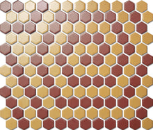 PGHS-0011M Custom Made Unglazed Mosaic Hexagon — Pacific Greenwood