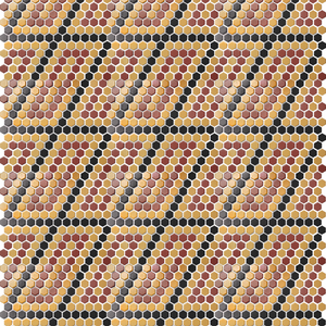 PGHS-0041M Custom Made Unglazed Mosaic Hexagon — Pacific Greenwood