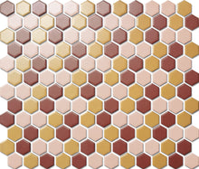 PGHS-0051M Custom Made Unglazed Mosaic Hexagon — Pacific Greenwood