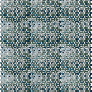 PGHS-0083M Custom Made Unglazed Mosaic Hexagon — Pacific Greenwood