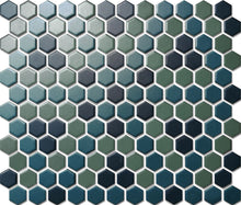 PGHS-0089M Custom Made Unglazed Mosaic Hexagon — Pacific Greenwood
