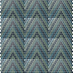 PGHS-0095M Custom Made Unglazed Mosaic Hexagon — Pacific Greenwood
