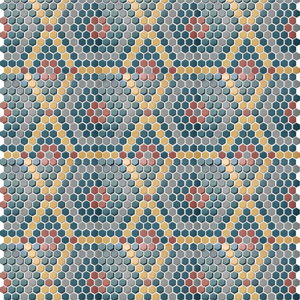 PGHS-0097M Custom Made Unglazed Mosaic Hexagon — Pacific Greenwood