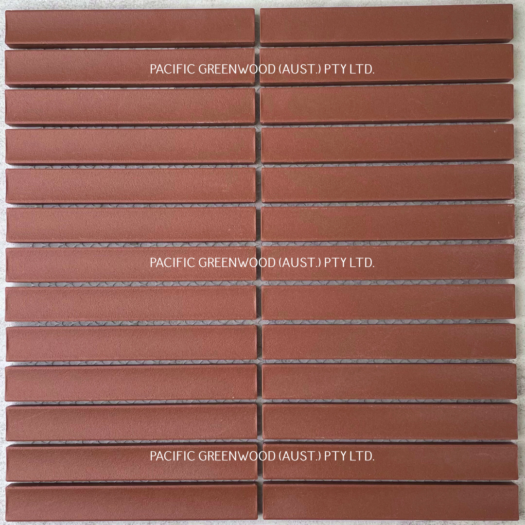 UNGLAZED CHESTNUT RED
CONCAVE FINGER mosaic tile