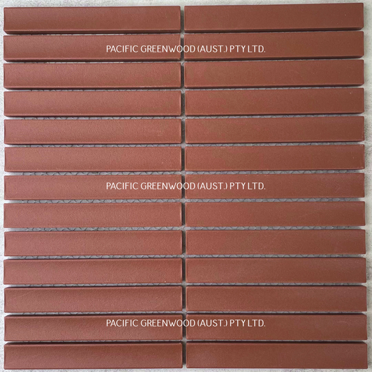 UNGLAZED CHESTNUT RED
CONCAVE FINGER mosaic tile